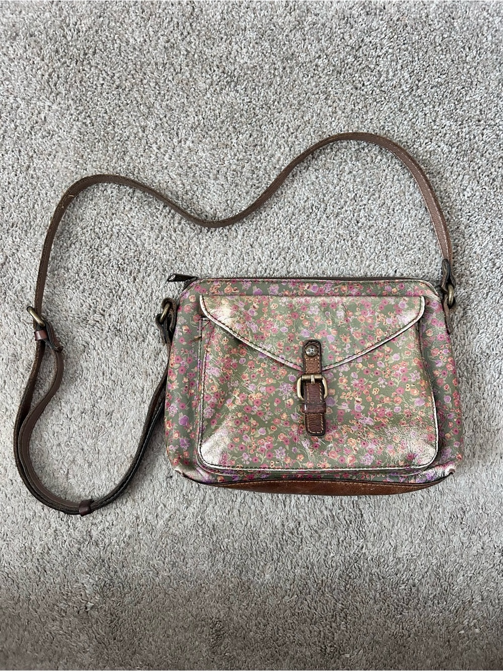 Patricia Nash Avellino Crossbody Bag Vintage Floral Print
